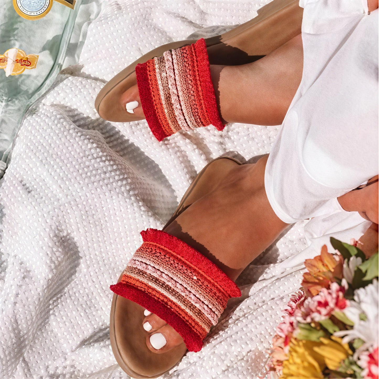 Sandalias Slide Mujer – Flecos y Cuentas, Estilo Bohemio, Suela Plana-73650-6b375973-0c6b-4314-9cfd-063819120b20