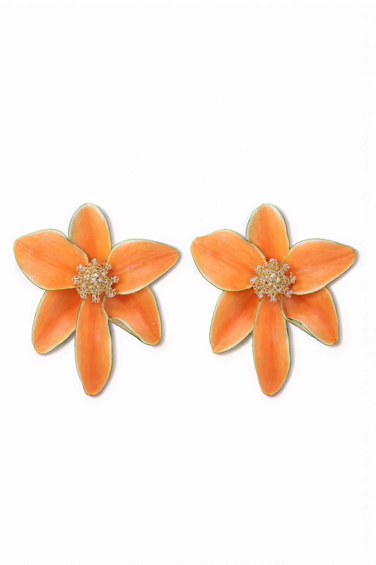 Pendientes Florales con Detalle Dorado