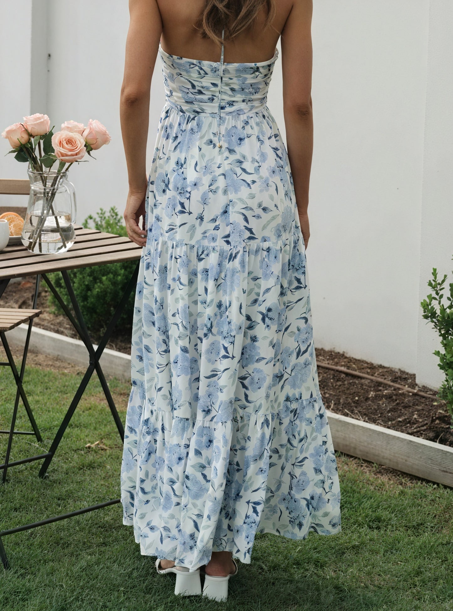 Vestido Maxi Floral Halter