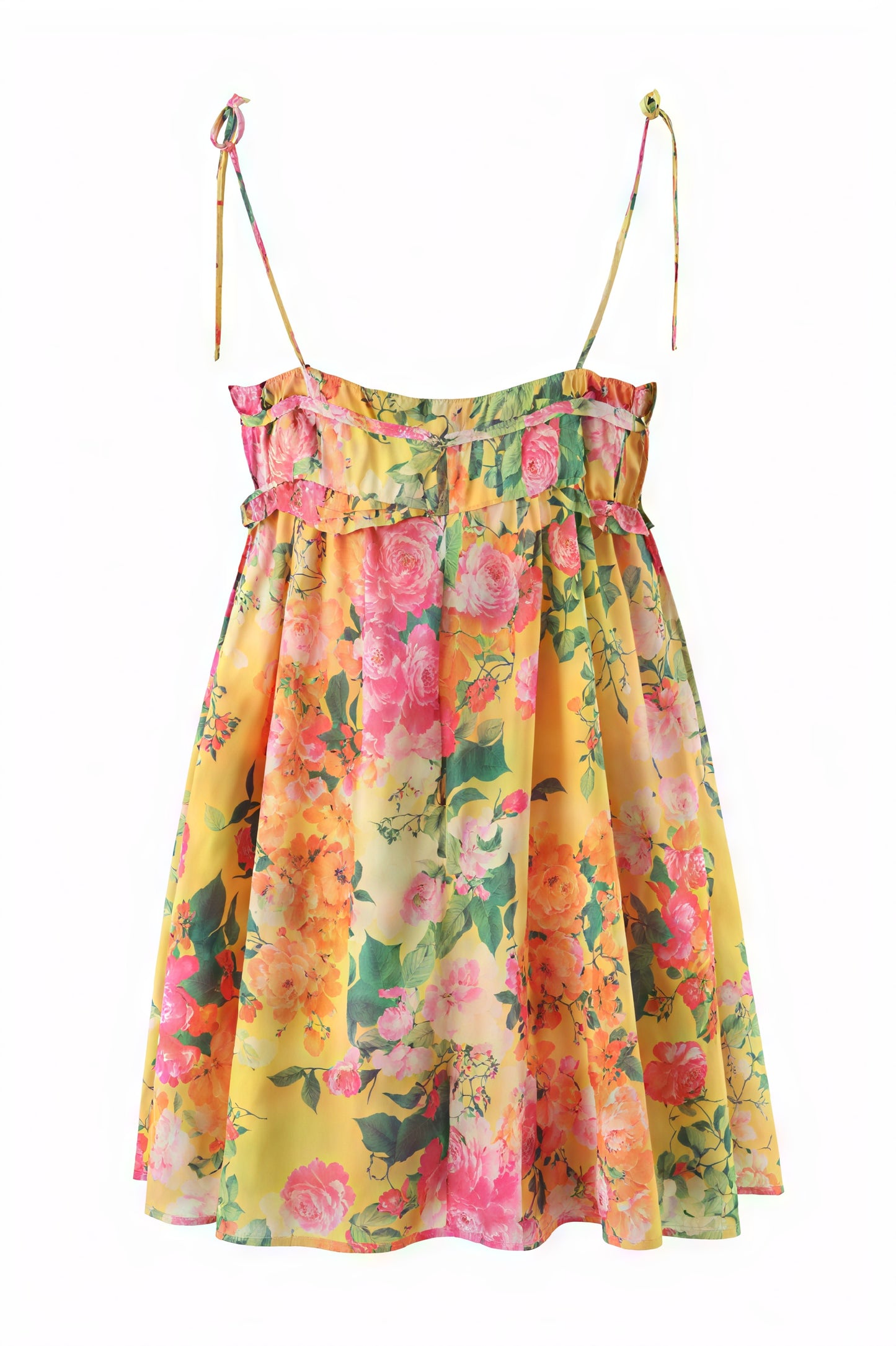 Vestido Mini Floral con Tirantes Finos