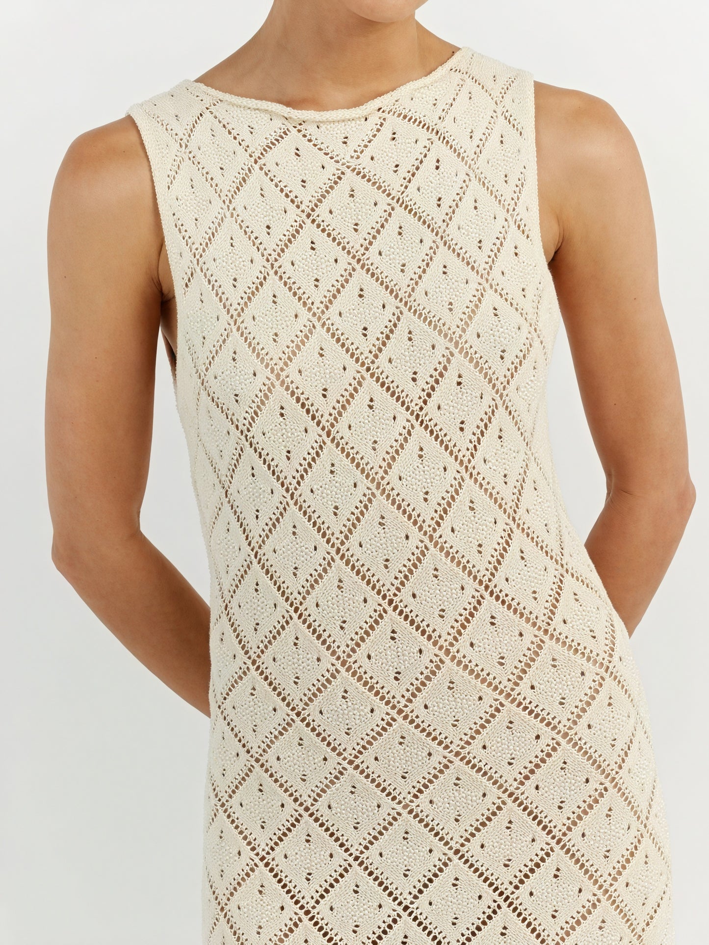 Vestido Maxi de Punto Calado Sin Mangas para Mujer - Estilo Veraniego Casual-83712-cdf48d5b-77b5-4035-8e36-45266b86153b