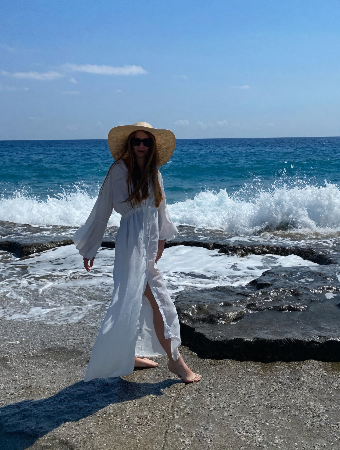 Vestido Maxi para Mujer – Manga Larga, Cuello V, Lazo en Cintura, Estilo Fluido, Vela Official-83779-1ac6fbb2-cd3b-4ae4-ac4d-e94d6a2162bd