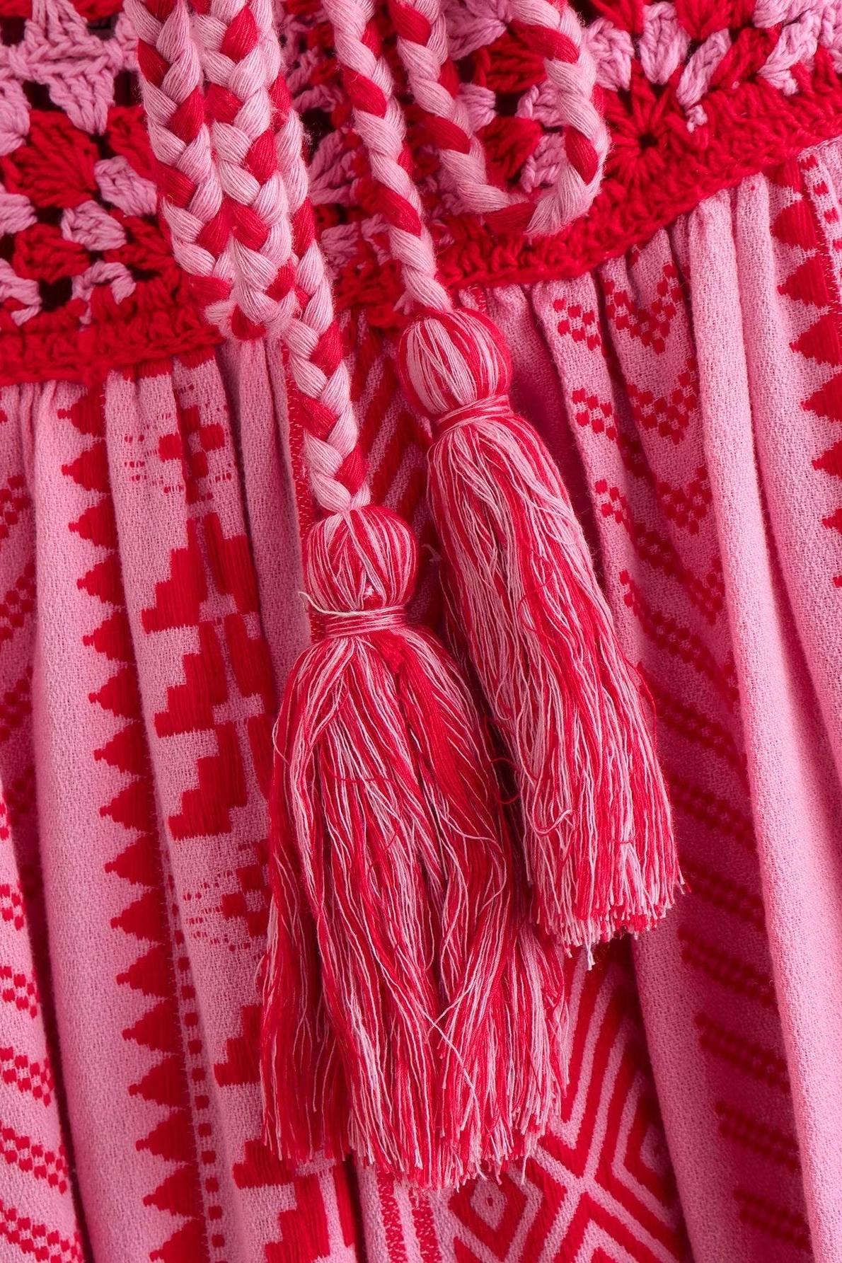 Vestido Largo Estampado Bohemio