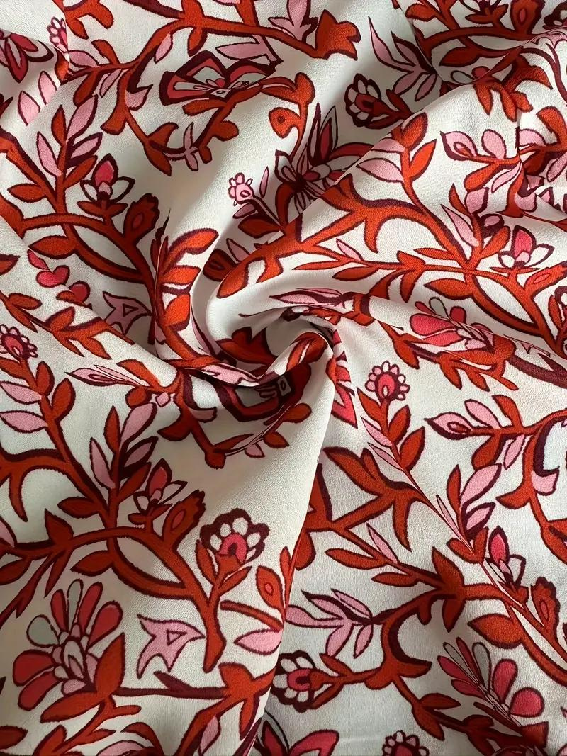 Maxi Vestido Floral Escote V Cintura Ajustable Diseño Fluido Mangas Cortas Estilo Bohemio Verano-82359-9b0663cf-cd3c-48b7-9b2a-ec9fbc3c40f7