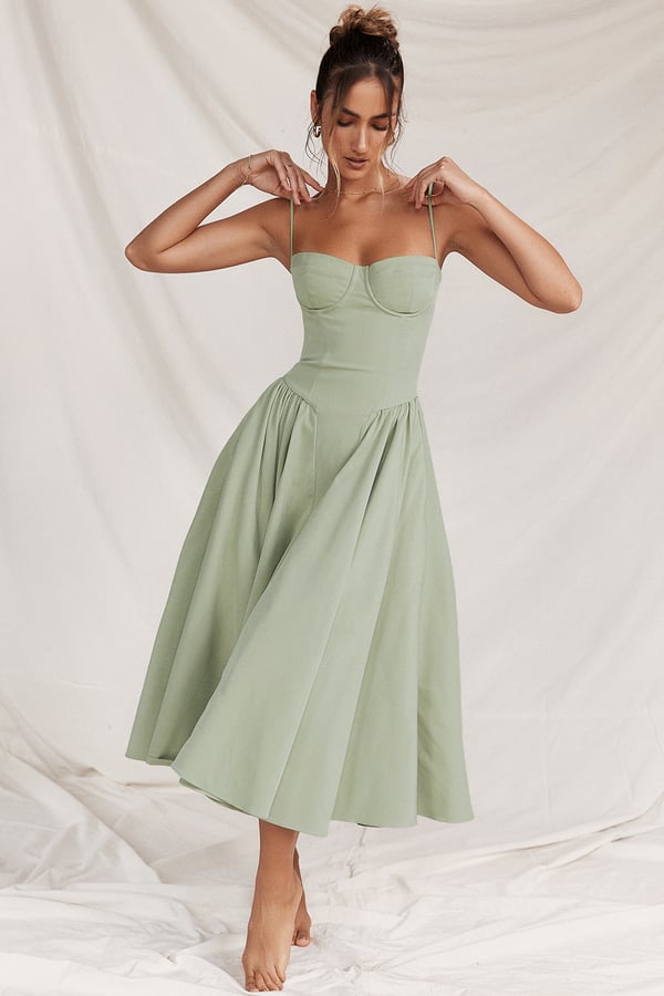 Vestido Midi para Mujer – Tirantes Finos, Corpiño Estructurado, Falda Plisada, con Bolsillos-83506-01554579-39c1-4941-8788-a270f96c12de