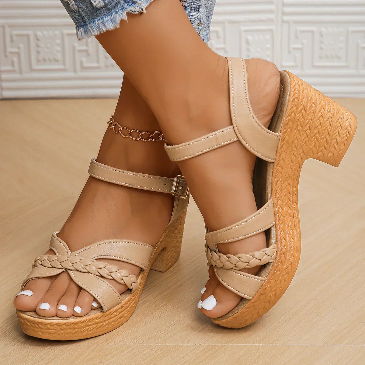 Sandalias Plataforma Trenzada