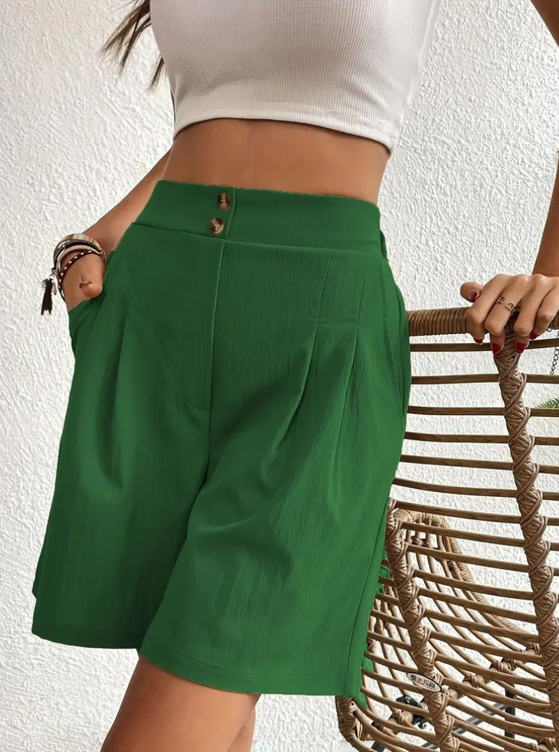 Shorts de Mujer de Tiro Alto Plisados-82558-07bbe6f6-de12-4d8b-850c-68b005a5e88a