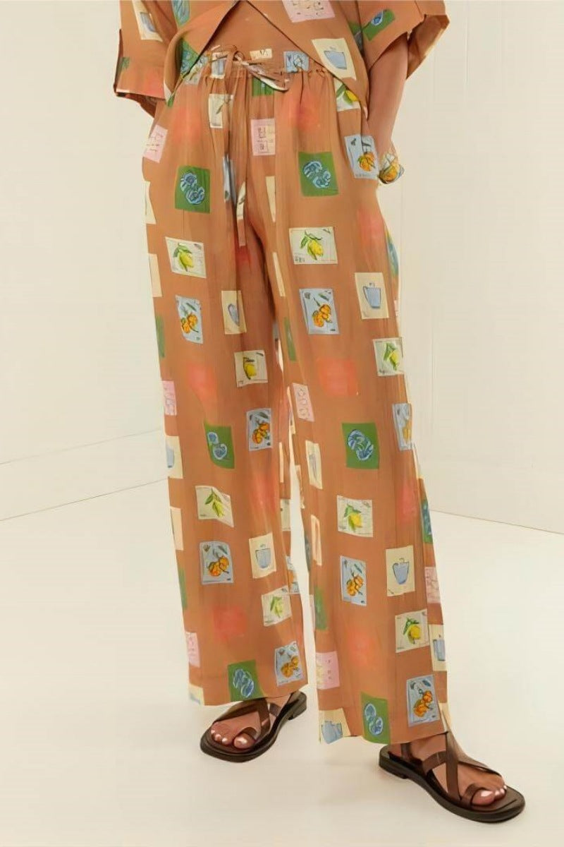 Conjunto Estampado Capri: Camisa y Pantalón
