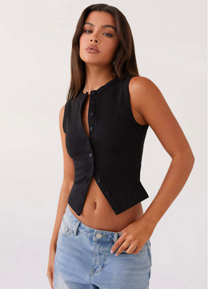 Vestido Acanalado de Mujer sin Mangas con Botones Frontales, Estilo Versátil-83523-0c5fe46b-92aa-486d-8093-321185ca5228