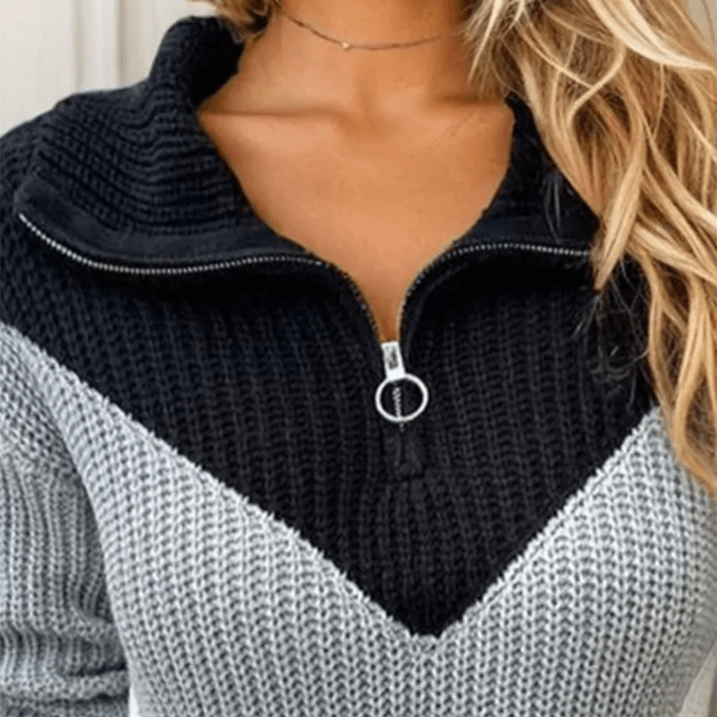 Suéter Chic con Diseño Chevron