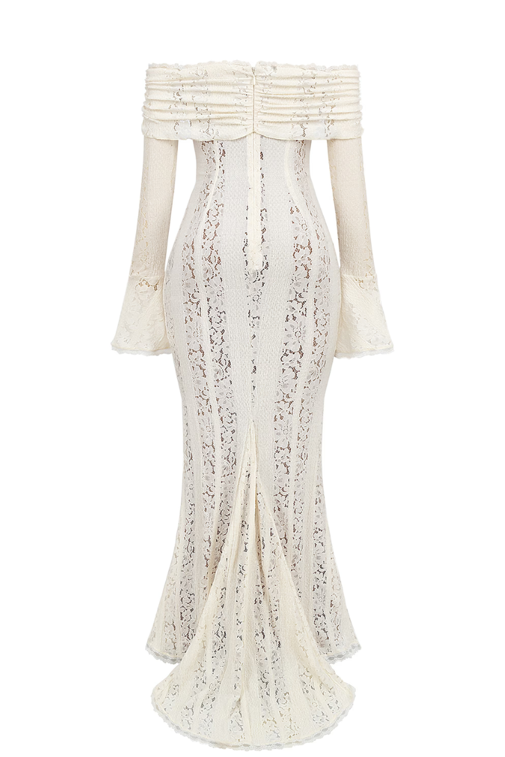 Vestido de Mujer – Encaje Hombros Descubiertos Manga Larga, Elegante-83555-10ad5c24-750a-4a11-96e4-425cac6f4b77