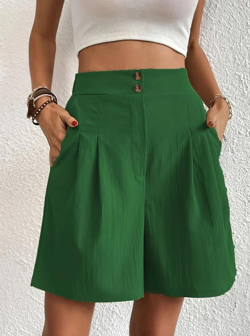 Shorts de Mujer de Tiro Alto Plisados-82558-11597f8a-eb56-40e0-ab78-6c8043ad3701