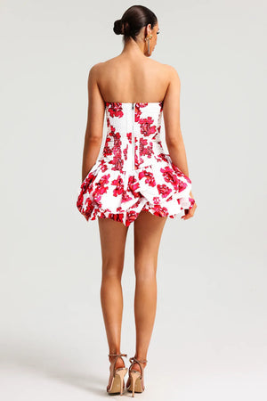 Vestido Strapless para Mujer – Estampado Floral, Falda con Volantes, Corpiño Estructurado-83685-11c43d6d-3141-4c1a-a676-c1b6ff9f1375