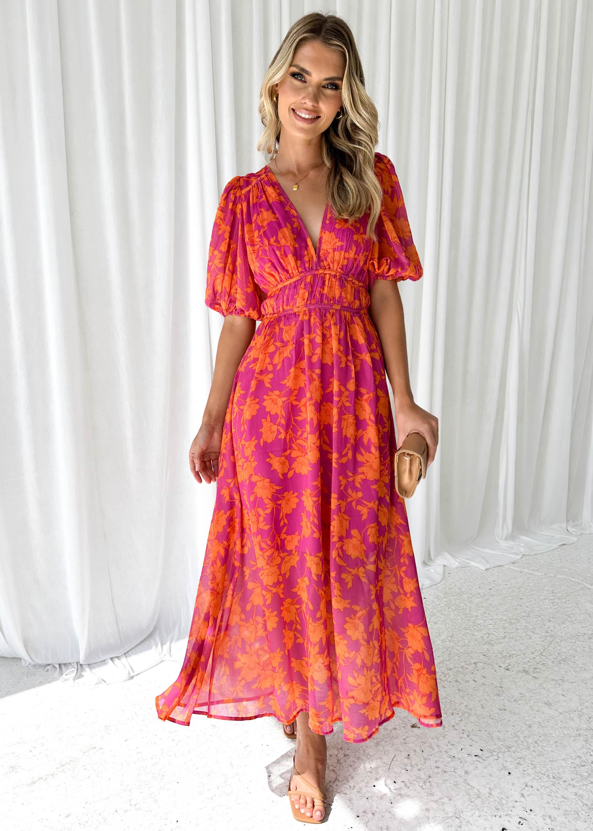 Vestido Maxi Floral para Mujer – Escote V, Manga Corta, Silueta Fluida, Vela Official-83294-145d9504-40a9-49bc-ab2f-fa682d15845c
