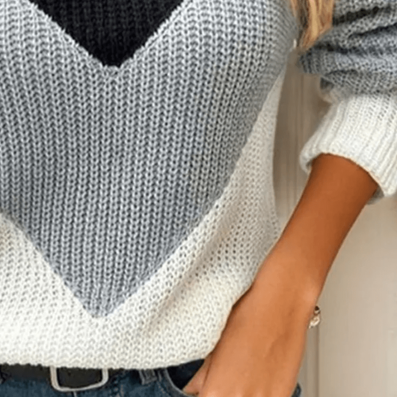 Suéter Chic con Diseño Chevron