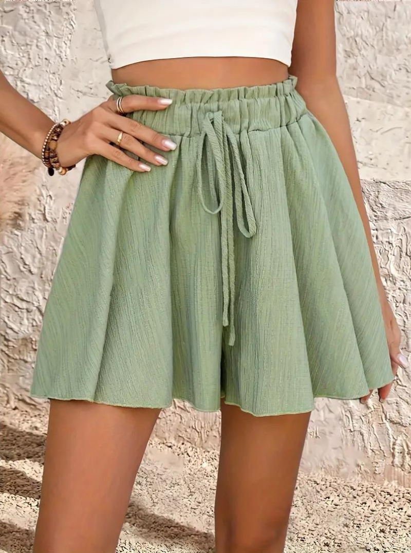 Shorts Fluidos de Cintura Alta