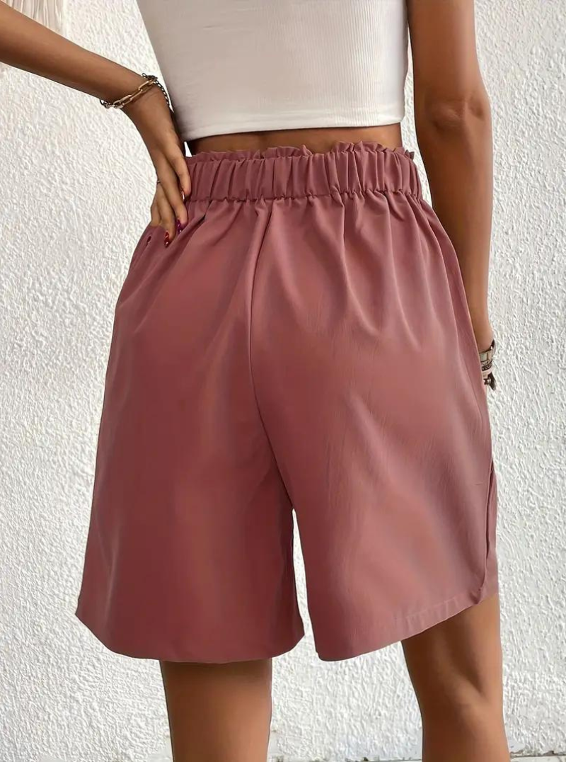 Shorts de Mujer de Tiro Alto Plisados-82558-26fbb20f-9aa7-4ac1-af69-190268f7147e