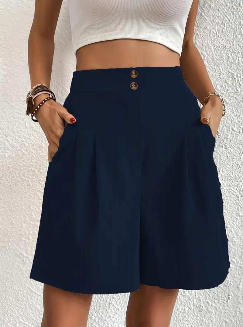 Shorts de Mujer de Tiro Alto Plisados-82558-2af8b784-dd3a-403a-a034-97b7fb21e7a0