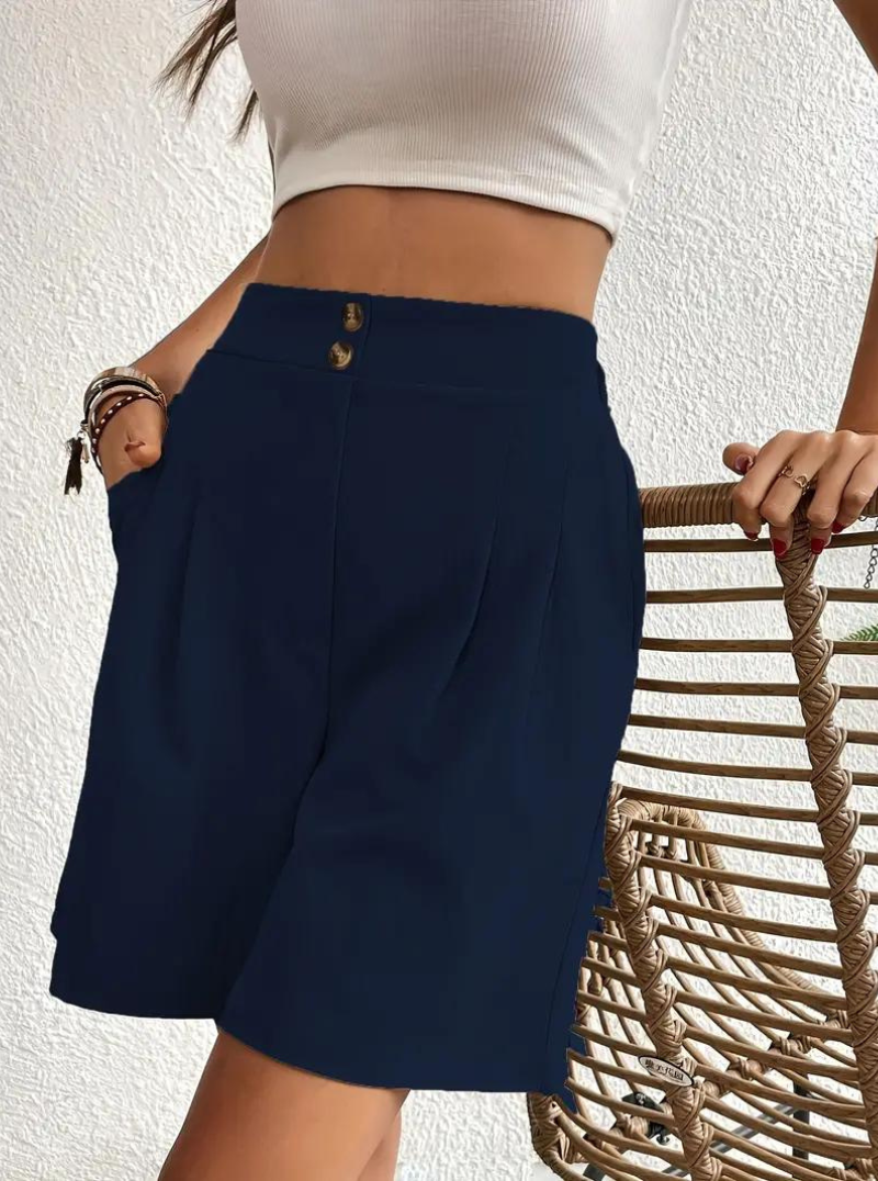 Shorts de Mujer de Tiro Alto Plisados-82558-2bc6c582-403e-418e-94f2-c5c0d461ca22
