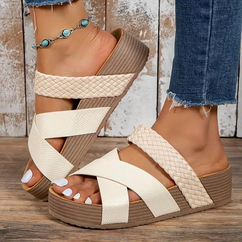 Sandalias Plataforma Tejidas