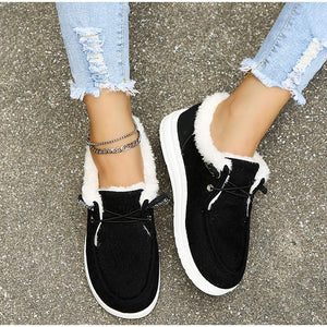 Zapatos de Mujer Corduroy con Forro de Piel Sintética, Cierre de Cordones, Estilo Casual-82593-2efda9dd-933f-4f6a-b1f8-52239684ab36