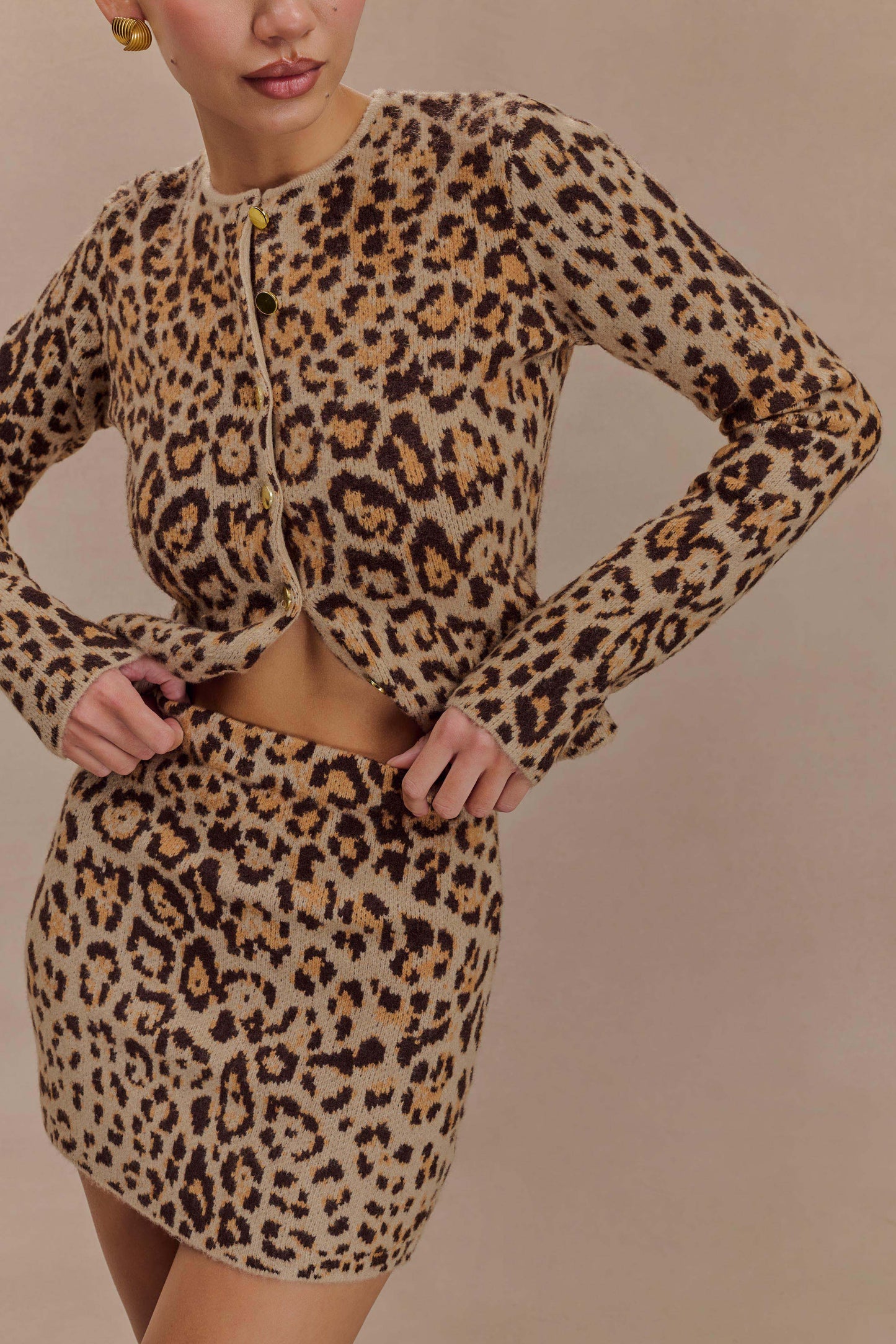 Conjunto de Punto Estampado Animal