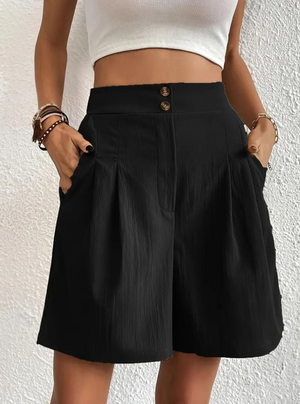 Shorts de Mujer de Tiro Alto Plisados-82558-343ef857-7af0-48cc-979c-62bcd7023431