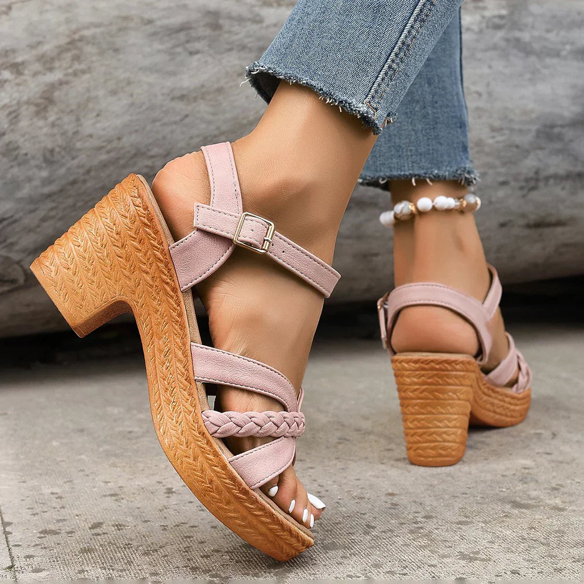 Sandalias Plataforma Trenzada