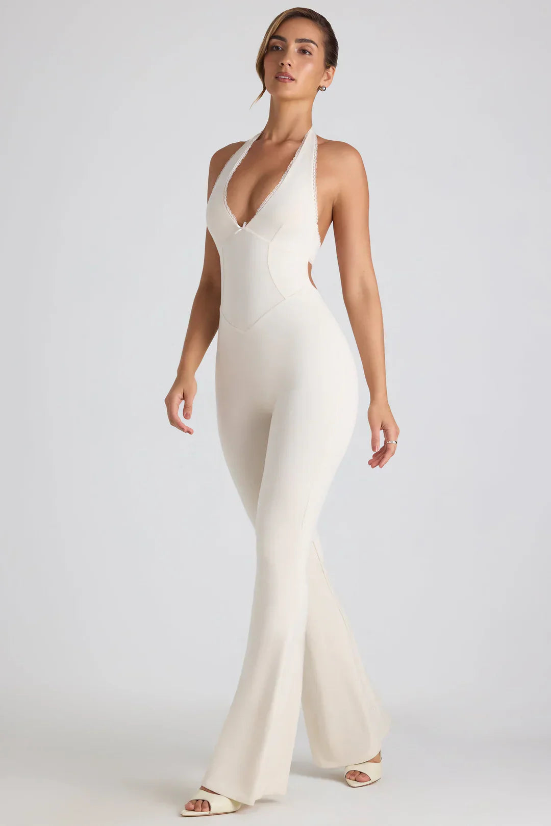 Mono Acanalado de Mujer Cuello Halter Pierna Acampanada Ajustado, Vela Official-83502-3a6e80a4-9e2e-4edb-aad6-74190e45bd52