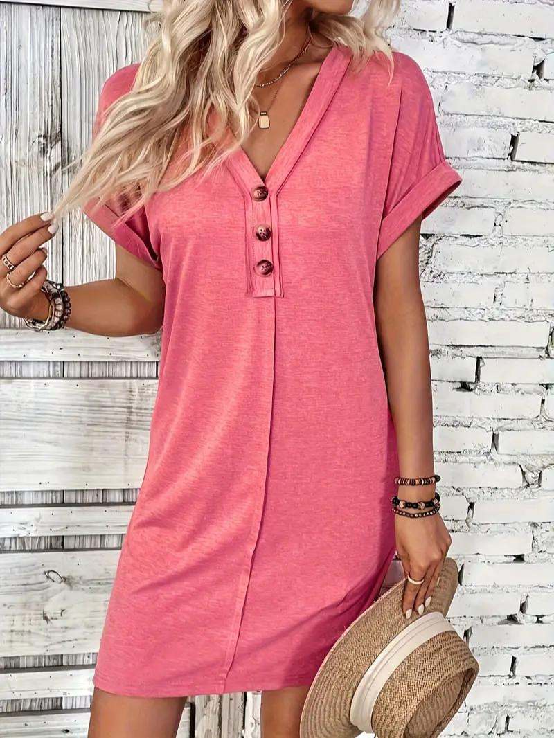 Vestido Ligero con Escote en V para Días Soleados