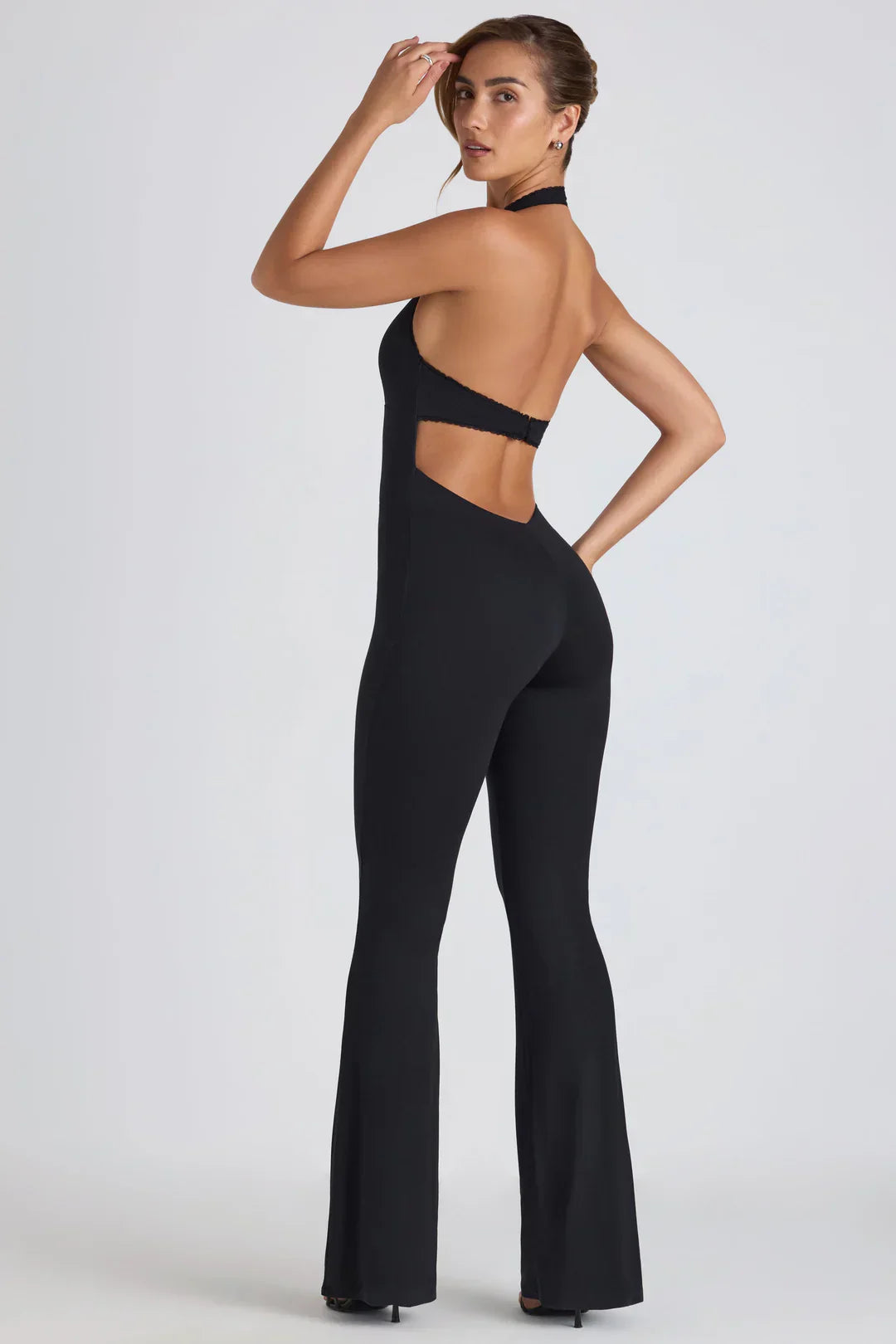 Mono Acanalado de Mujer Cuello Halter Pierna Acampanada Ajustado, Vela Official-83502-49ec69e9-9d2f-4b97-84fb-f6d1b4e36861
