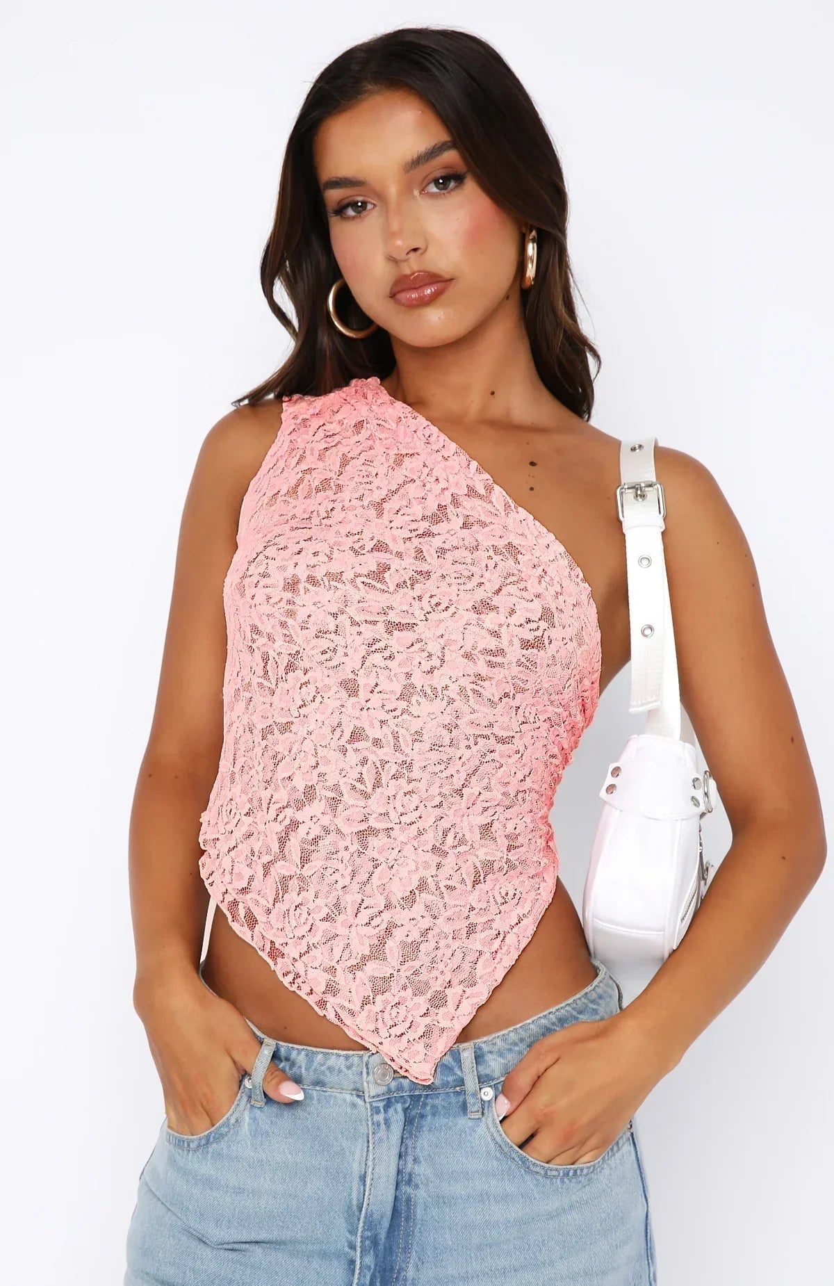 Vestido de Mujer – Encaje Asimétrico de Un Hombro, Elegante-83517-4b5ecf97-df4a-49d3-9c3b-dd9b9826892f