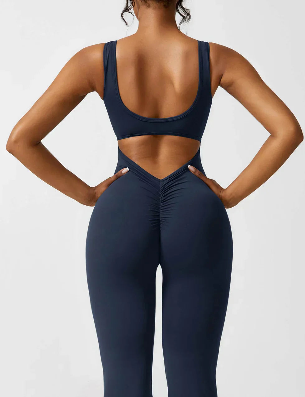 Mono Ajustado Sin Mangas para Mujer – Espalda Abierta, Pierna Acampanada, Elástico-83507-4ee84729-185b-4dc7-adc8-68d519dff396
