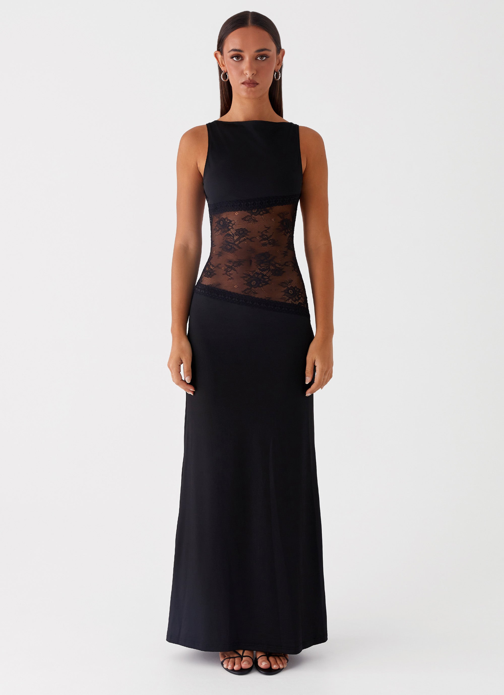 Vestido Maxi Sin Mangas para Mujer – Panel de Encaje Elegante, Estilo Formal-83478-5439fa14-bf05-4d37-8575-884740302127