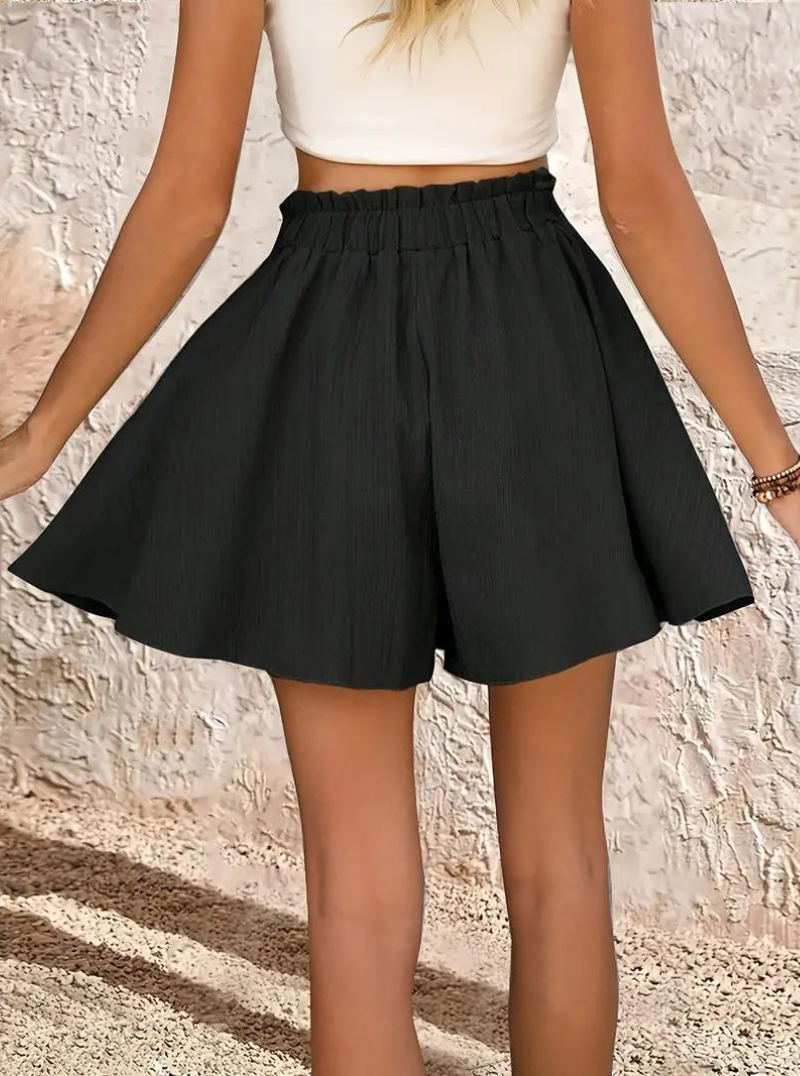 Shorts Fluidos de Cintura Alta
