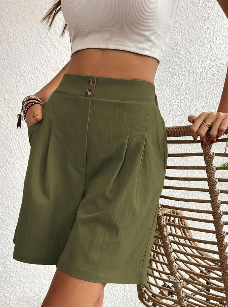Shorts de Mujer de Tiro Alto Plisados-82558-586b28a7-289a-41c0-914b-3da98d7da8a1