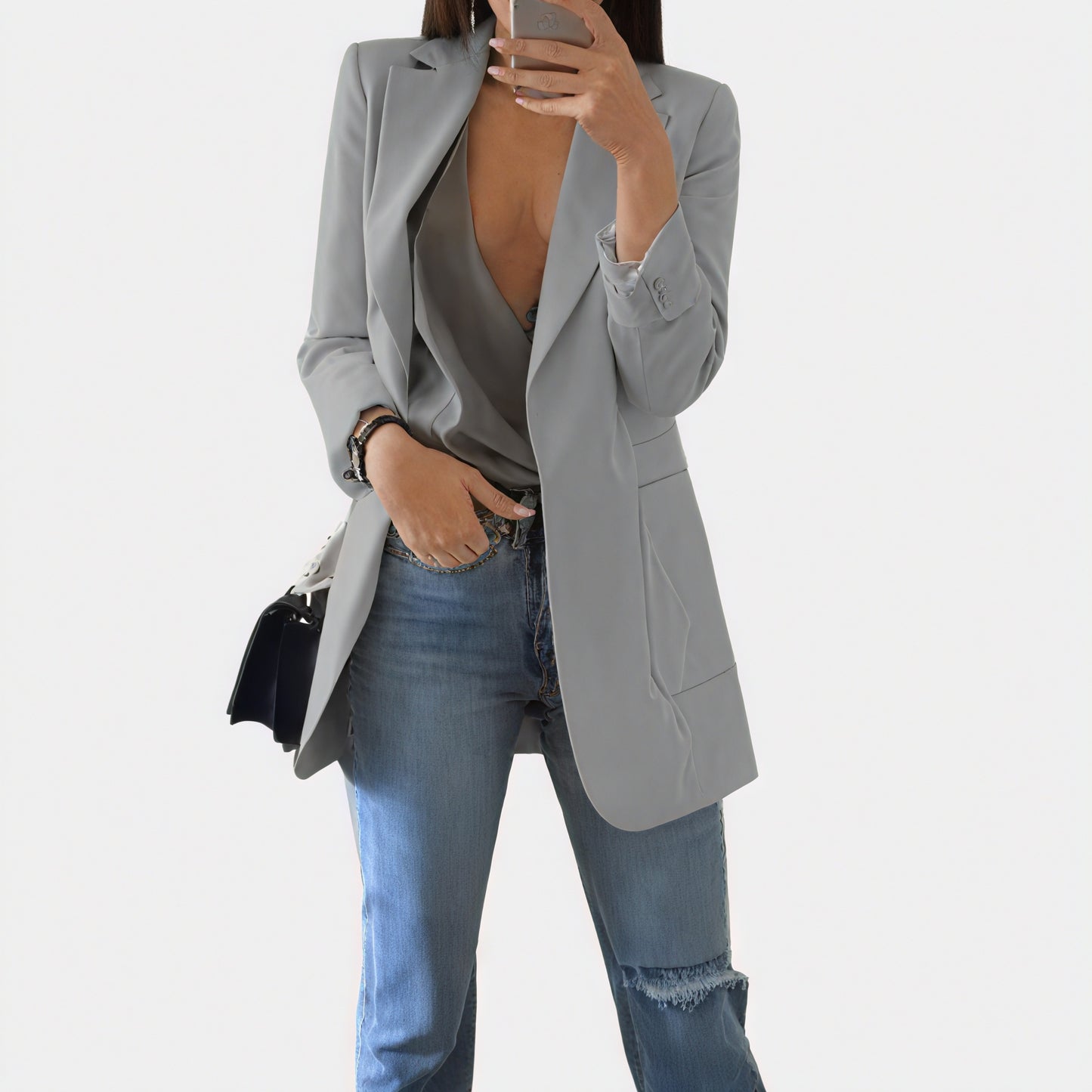 Blazer Chic de Corte Elegante