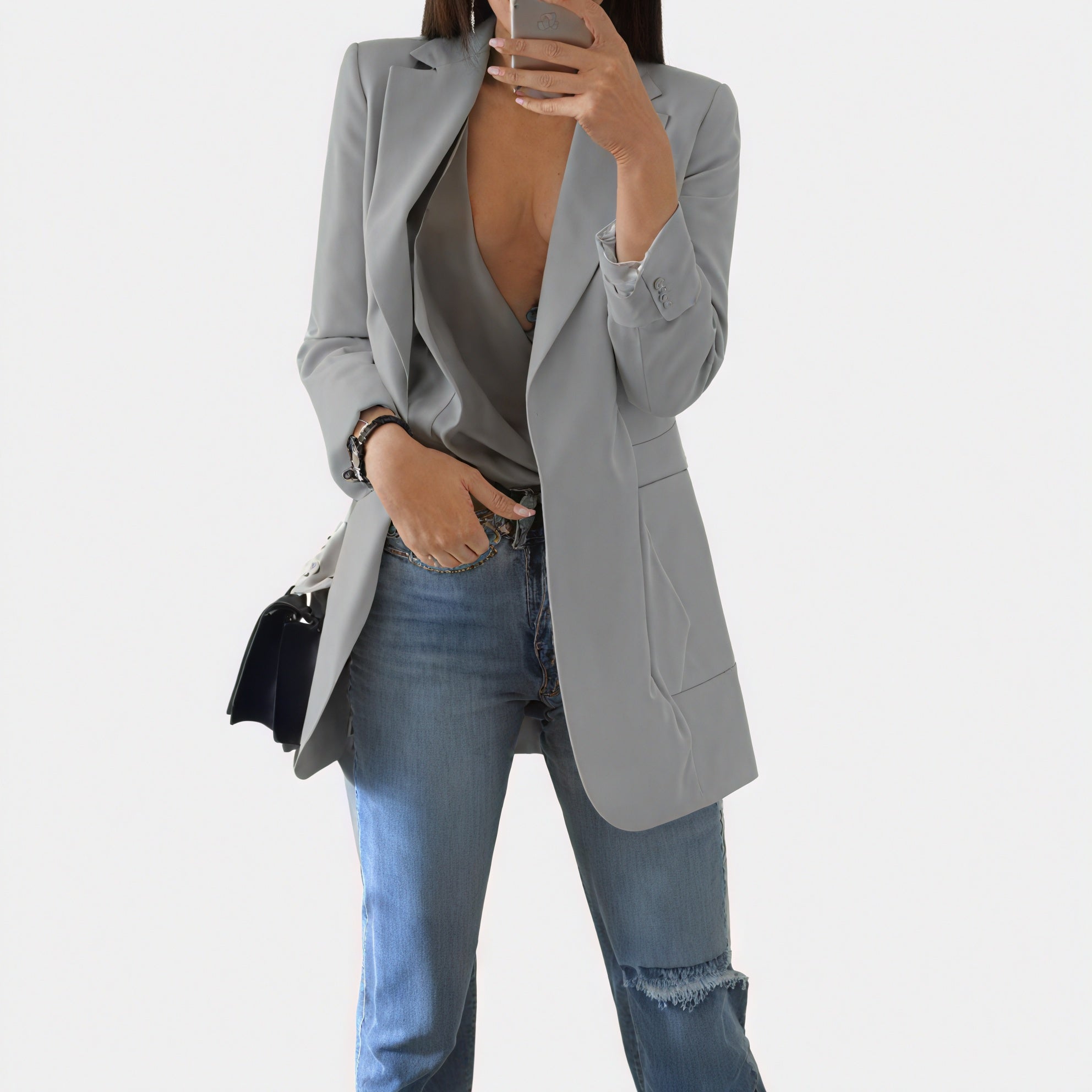 Blazer Chic de Corte Elegante