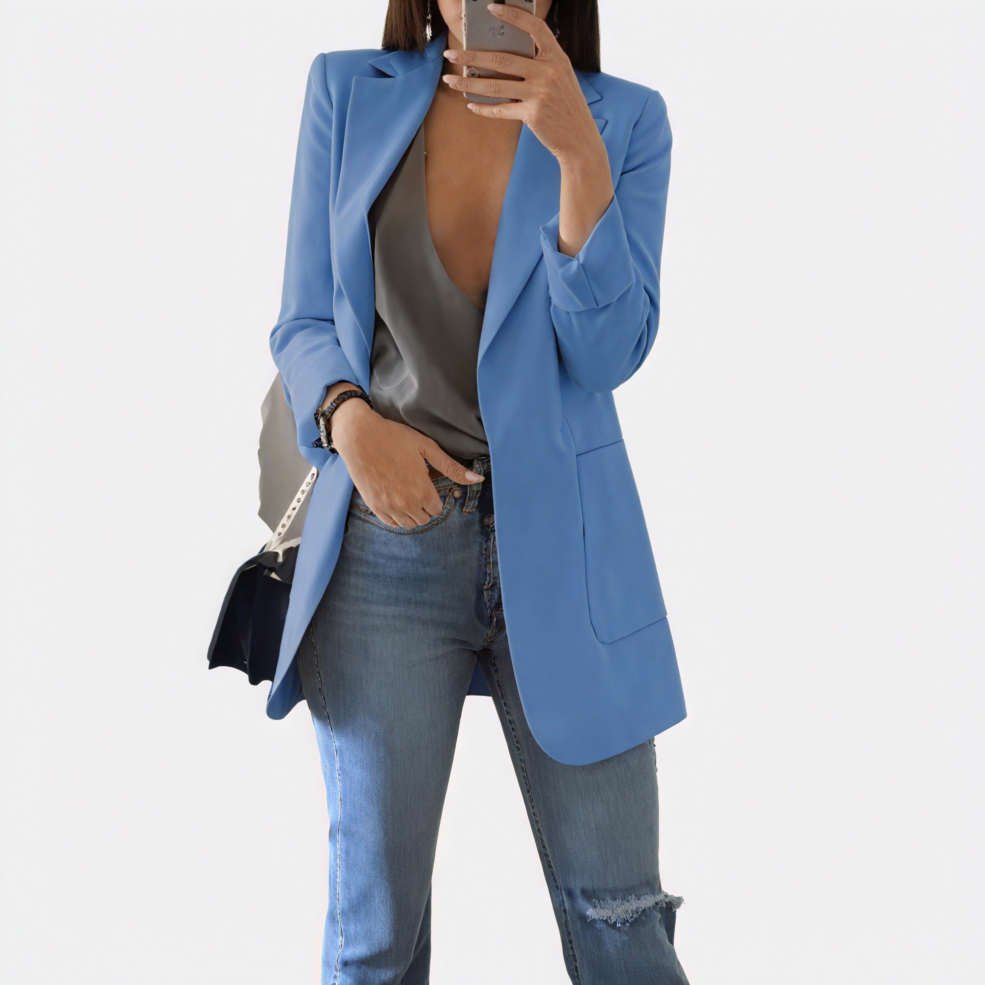 Blazer Chic de Corte Elegante