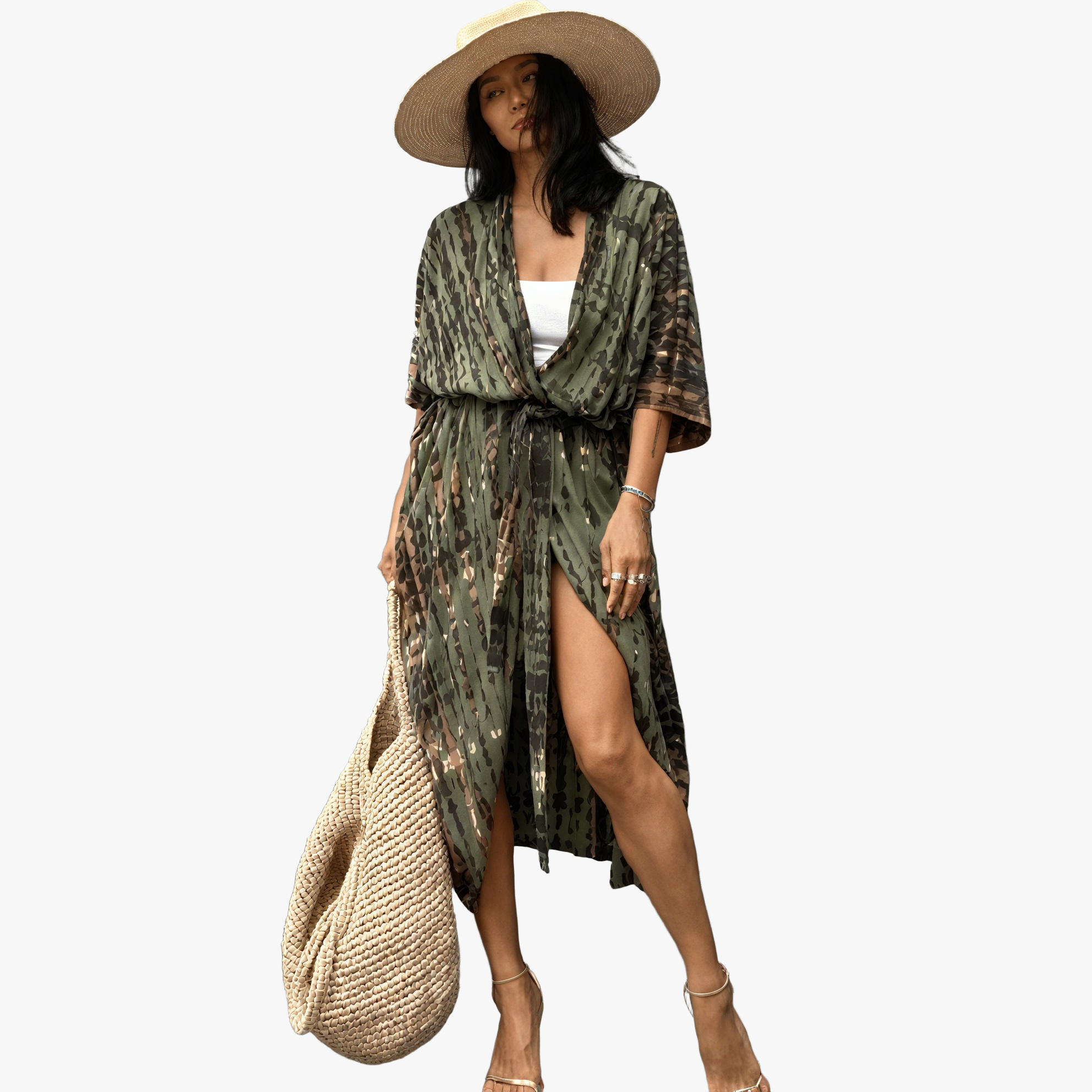 Vestido Bohemio Estilo Kimono