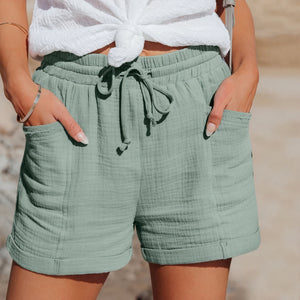 Shorts de Mujer Ligeros con Cordón Ajustable, Bolsillos y Dobladillo Enrollado-65920-0fe55469-d485-40e6-9f10-e311bf67e6e9