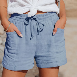 Shorts de Mujer Ligeros con Cordón Ajustable, Bolsillos y Dobladillo Enrollado-65920-5ae7a662-1331-47d5-a676-21490f7b023f