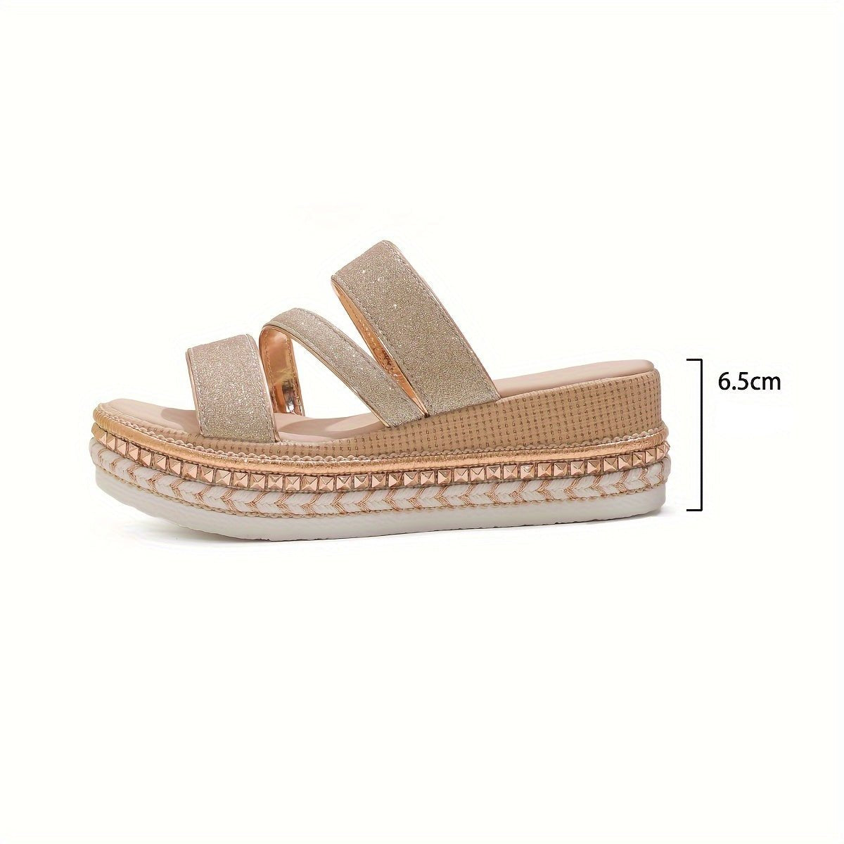 Sandalias Plataforma Glamour Detalle Tejido