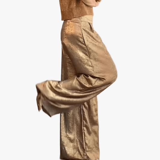 Pantalones Elegantes de Pierna Ancha