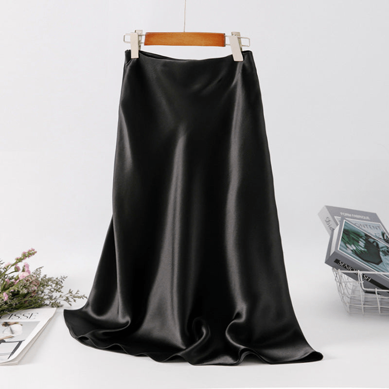 Falda Midi Elegante de Cintura Alta