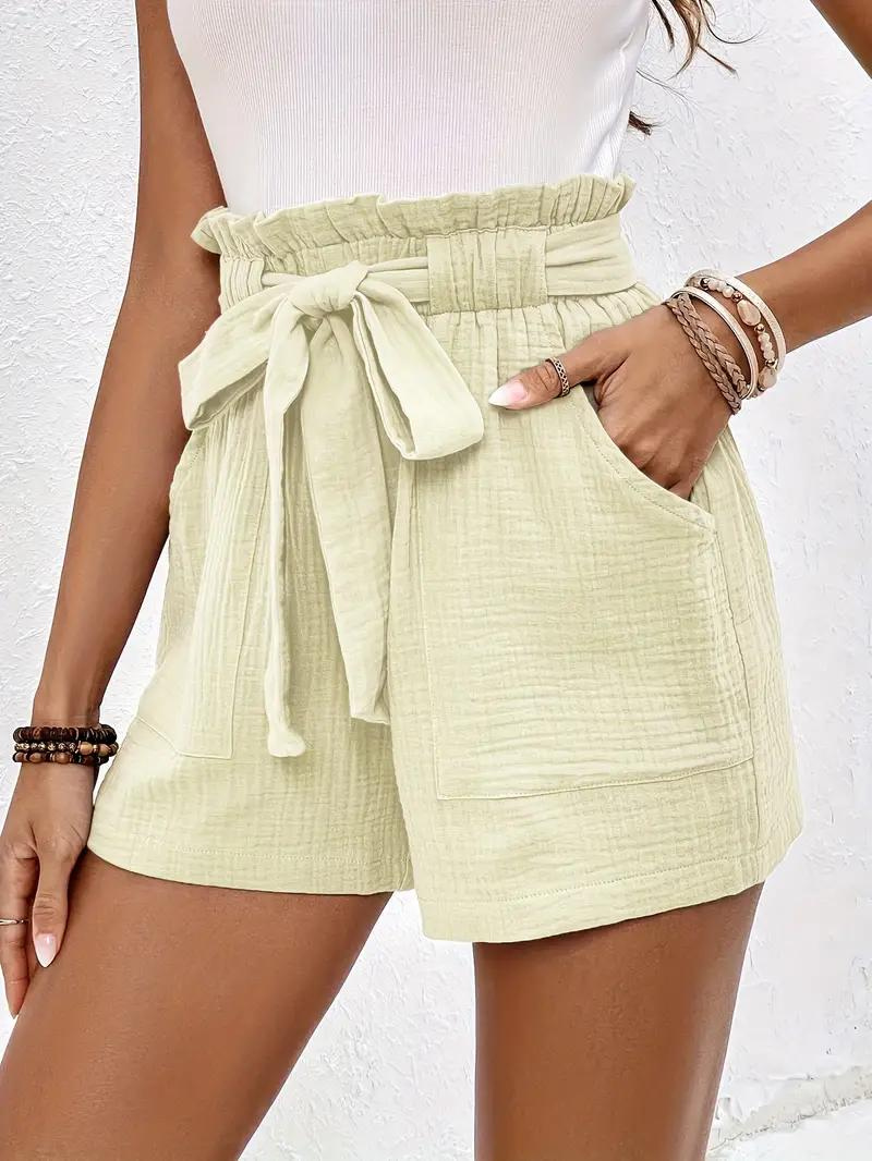 Shorts de Cintura Alta con Cinturón