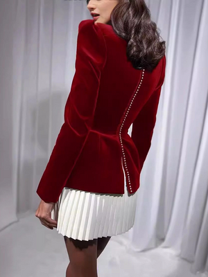 Top de Terciopelo con Peplum Sofisticado