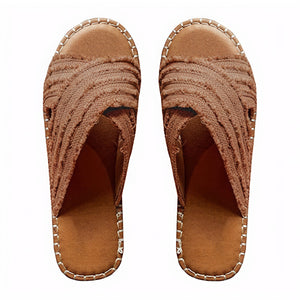 Sandalias de Mujer con Tiras Cruzadas y Suela de Cuerda, Empeine Textil-72720-1b4a31a5-5e70-4886-99f5-78156a299537