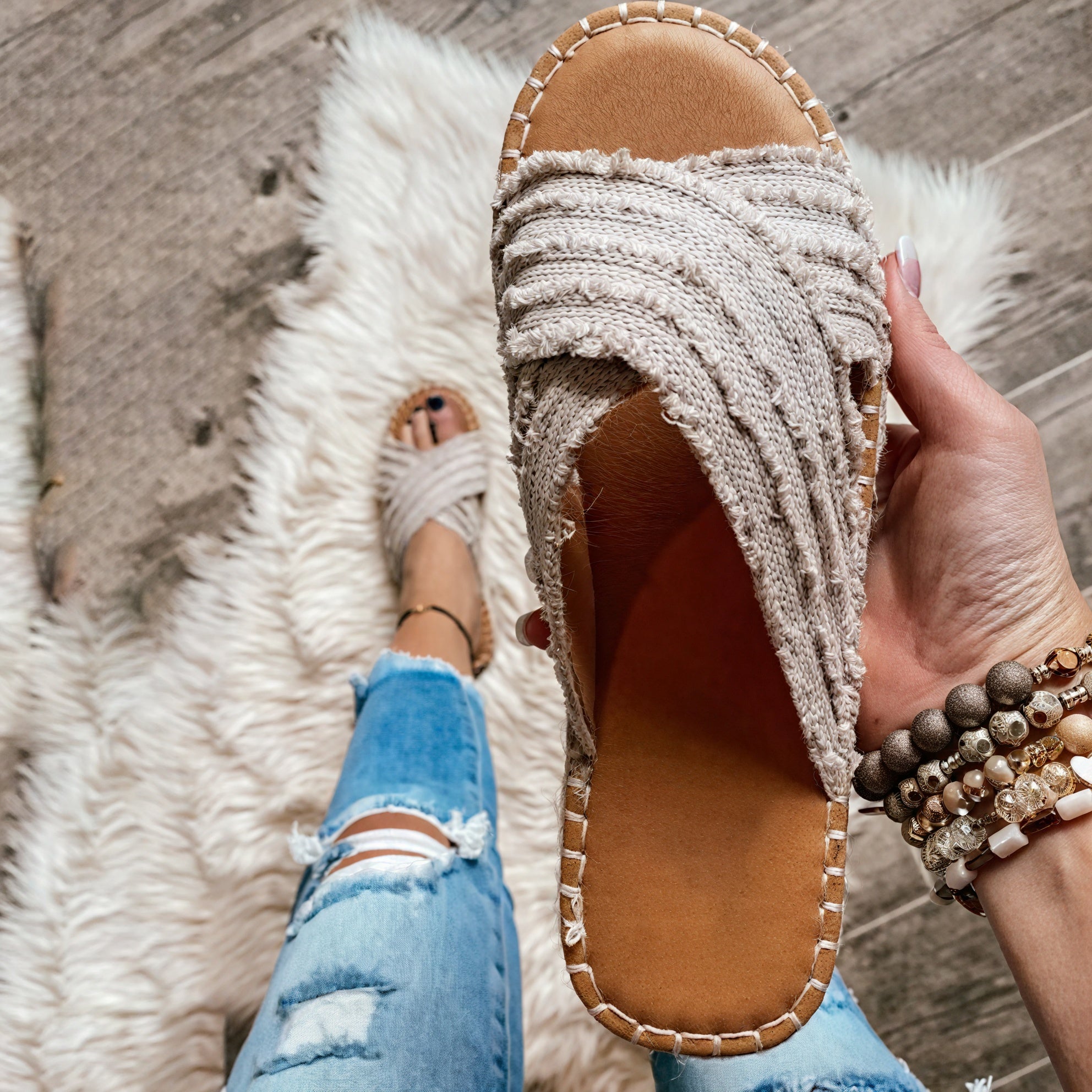 Sandalias de Mujer con Tiras Cruzadas y Suela de Cuerda, Empeine Textil-72720-1f8456f3-a12b-47b4-8f66-d189e71c4f7d