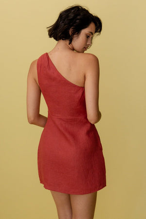 Vela Official Vestido Mini Lino Mujer – Diseño Un Hombro Asimétrico-83276-737a6696-63fe-4218-b449-7b0883e7ac21